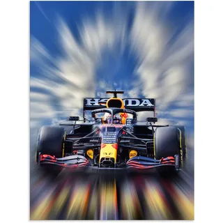 Artland Wandbild »Max Verstappen - Weltmeister der Formel1«, Auto, (1 St.), als Alubild, Outdoorbild, Leinwandbild, Poster, Wandaufkleber Artland blau