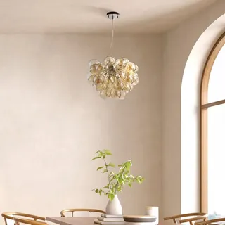 Maytoni Balbo 1-flg. 50 cm rund Nickel/Bernstein