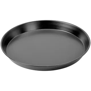 Kaiser Back- und Pizzablech rund 28 cm, Backblech aus Stahl, antihaftbeschichtet, optimale Wärmeleitung, Schwarz