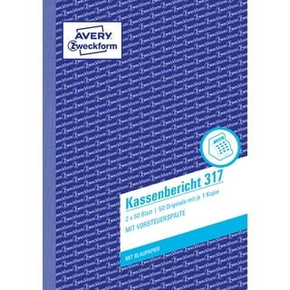 Avery Zweckform Kassenbericht Formularbuch 317