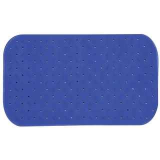 MSV Premium Duschmatte Badematte Badewannenmatte Badewanneneinlage antibakteriell rutschfest mit Saugnäpfen-Blau-duftet nach Rosen-ca. 36 x 65 cm-waschbar bei 60° Grad, Gummi, Blue, Unique