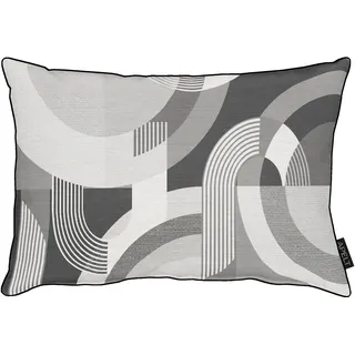 Dekokissen APELT "Arco" Gr. 1, grau (grau, gemustert), B:35cm H:5cm L:50cm, Polyester, Dekokissen_Sitzkissen_Kissenhüllen, Dekokissen