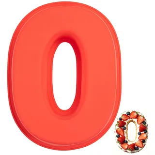 Sxingh Silikon Backform Zahl 0 Groß,backform zahlen,zahlen backform | kuchenform silikon,Antihaftend, 3D Number Cake, DIY Kuchenform, Für Kindergeburtstag, Hochzeit, Jubiläum