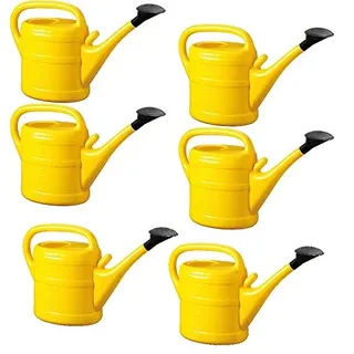 6X Gießkanne 10L GELB + 1x KÜHLSCHRANKMAGNET! Blumenkanne Kunststoff für groß & klein Garten & Zimmerpflanzen Gießkannen Gieskanne Gieskannen Giesskanne 10 Liter Watering Can Gieskannen10Liter lr