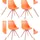Stuhl 4er Set Kunstleder Orange