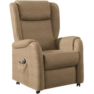 Cantus Ohrensessel , Beige , Textil , 85x117x84 cm , Goldenes M , Lederauswahl, Stoffauswahl, Relaxfunktion , Wohnzimmer, Sessel, Ohrensessel