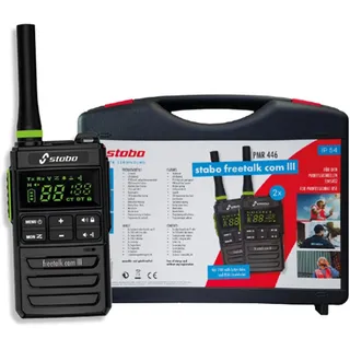 Stabo freetalk com III Funkkoffer 20263 PMR-Handfunkgerät 2er Set