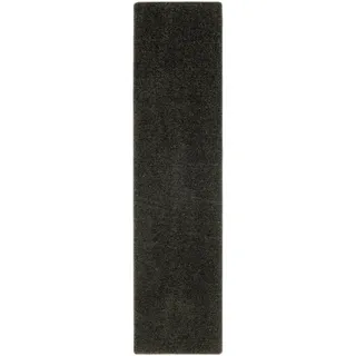 Snapstyle Hochflor Velours Teppich Läufer Mona , Schwarz , Textil , 100x400 cm , Teppiche und Böden, Teppiche, Teppichläufer, Läufer