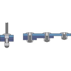 Bild von 1080004016 Blindniete (Ø x L) 4mm x 16.5mm Stahl Aluminium 500St.