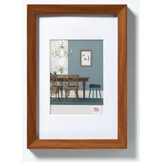 walther design Bilderrahmen eiche dunkel 30 x 45 cm mit Passepartout, Fiorito Holzrahmen EF045P