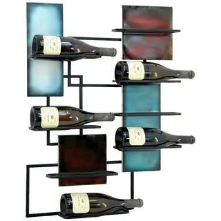 DanDiBo Ambiente Weinregal 8 Flaschen Wand Metall 96618 Schwarz