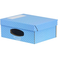 Bankers Box Style Series A4 mit Fenster aus 100% recyceltem Karton, 4-er Pack, blau/weiß