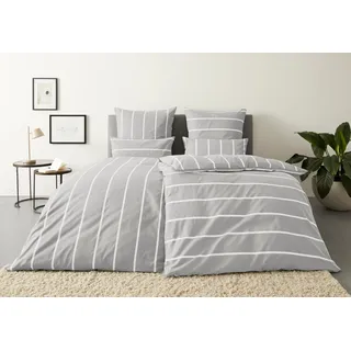 OTTO home MIETTE Gestreift Grau 135 x 200 cm + 40 x 80 cm