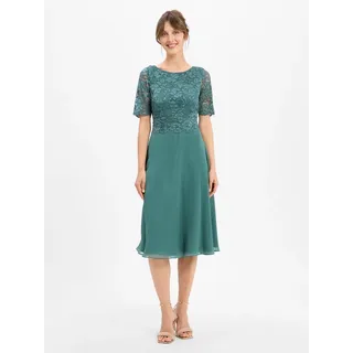 Vera Mont Cocktailkleid mit Spitze Grün/Schwarz 42