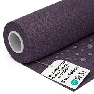 Polyesterstoff wasserdicht Stoff Meterware 5 m x 160 cm - markisenstoff markisenstoffe canvas und polsterstoff möbelstoff futterstoff segeltuch und vorhangstoff Bordeaux eco-Leine oeko-tex