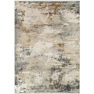 Dieter Knoll Webteppich , Grau, Beige , Textil , Abstraktes , rechteckig , 160x230 cm , Oeko-Tex® Standard 100 , für Fußbodenheizung geeignet, rutschfest, in verschiedenen Größen erhältlich, für Hausstauballergiker geeignet, antistatisch, pflegeleicht, strapazierfähig, reißfest , Teppiche und Böden, Teppiche, Webteppiche