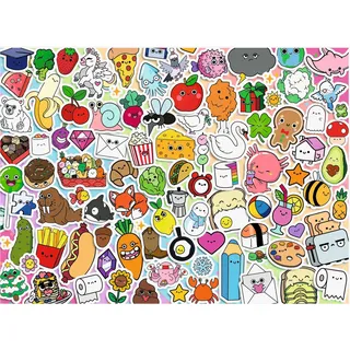 Ravensburger Erwachsenenpuzzle 500 Teile - Niedliches Kawaii Chaos