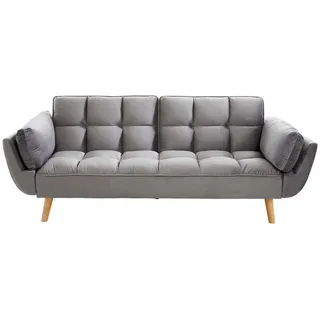 Bessagi Home Schlafsofa Cora Grau Samt