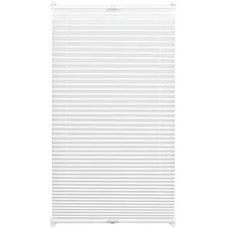 GARDINIA EASYFIX Plissee mit 2 Bedienschienen, Weiß, 65 x 130 cm