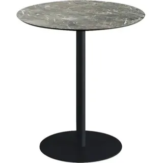 Urban Terrassentisch Schwarz gestell + Galaxy Marble HPL Ø70 cm - Schwarz