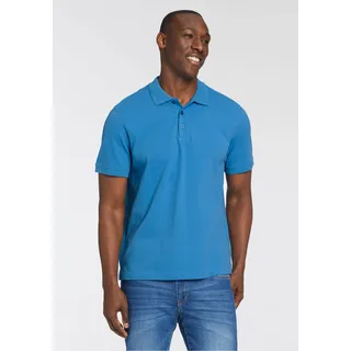 Poloshirt MAN'S WORLD, Herren, Gr. 64 (3XL), blau, Piqué, Obermaterial: 100% Baumwolle, unifarben, Basic, regular fit, Rundhals, Flachstrickbündchen, Shirts Poloshirt, Kurzarm, lockere Passform, unifarben, Topseller