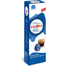 Gimoka - Kompatibel Für Caffitaly - 80 Kapsel - Geschmack SOAVE KOFFEINFREI - Intensität 4 - Made In Italy - 8 Packungen Zu 10 Kapseln