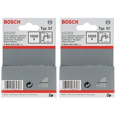 Bosch Professional 2609200230 1000 Tackerklammern 8/10,6 mm Typ57 (Packung mit 2)