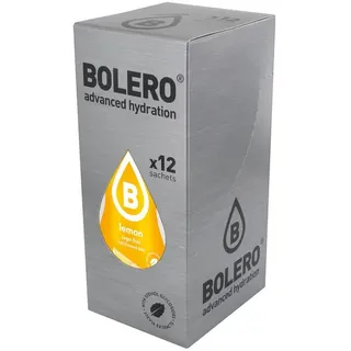 Bolero Getränkepulver Zitrone 12 x 9g - Zuckerfrei mit Stevia und Vitamin C - Vegan und Glutenfrei