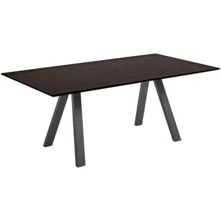 Venjakob Esstisch , Anthrazit, Schwarz, Goldfarben , Metall, Holzwerkstoff , rechteckig , eckig , 90x75x140 cm , Goldenes M, Made in Germany, Dgm, DGM-Emissionslabel , in verschiedenen Größen erhältlich, Variantenauswahl , Holzmöbel, Holztische, Esstische Holz, Esstische in Holzoptik