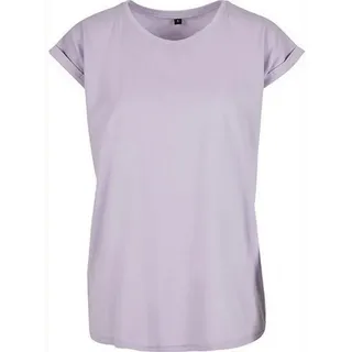 Build Your Brand Damen T-Shirt Ladies Extended Shoulder Tee, lang geschnittenes T-Shirt für Frauen, Baumwolle, Lilac, M