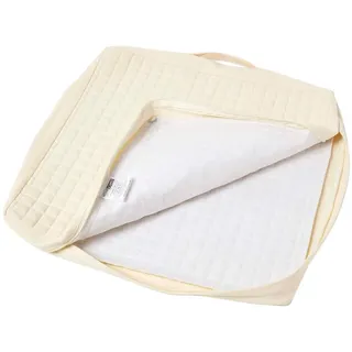 Homescapes Sitzkissen-Bezug creme 50/50/10 – Kissenhülle wattiert, Baumwolle , Creme , Textil , Füllung: Polyester , Quadratisch , 50x10x50 cm , Oeko-Tex® , Heimtextilien, Wohntextilien, Sitzkissen