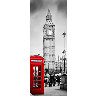 Türtapete selbstklebend TürPoster 3D Bewirken Fototapete Türfolie Poster Tapete Abnehmbar Wandtapete für Wohnzimmer Küche Schlafzimmer 77X200cm (Big Ben)