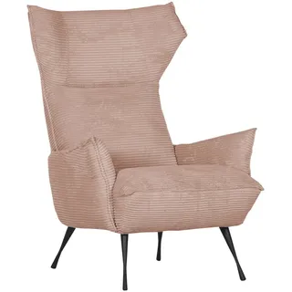 Mid.you Ohrensessel , Rosa , Metall , 83x110x92 cm , Stoffauswahl , Wohnzimmer, Sessel, Polstersessel
