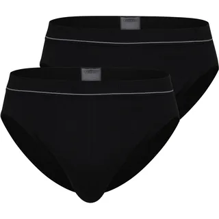 bugatti Slip »Sport Slip 2er Pack« 2er Pack, weich, wärmend, eng, atmungsaktiv, bequem, Logobund, schwarz