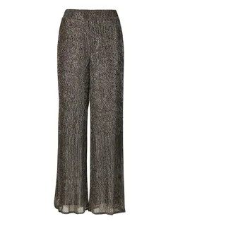 Schlupfhose GOLDNER "Moderne Stretchhose mit Rundumdehnbund", Damen, Gr. 52, N-Gr, schwarz (schwarz, metallic, gemustert), Obermaterial: 100% Polyester COOLMAX(R) PES(Coolmax)., weit, Hosen Schlupfhose, blickdicht abgefüttert