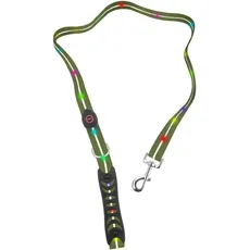 Media-Tech Farbige LED-beleuchtete PVC-Leine für mittelgroße und große Hunde, armeegrün (Hund, Allgemein), Halsband + Leine