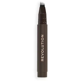 Revolution Beauty Revolution Instant Brow Hair Pen, Präzisions-Applikator für Haarähnliche Striche, Langanhaltender Augenbrauenstift, Dunkles Braun, Tierversuchsfrei & Vegan, 1,8 ml
