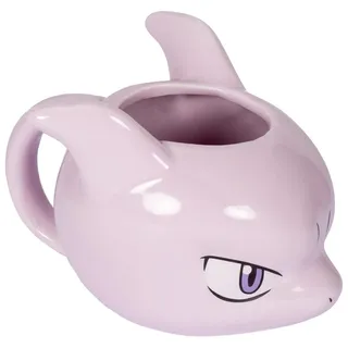 Pokémon Pokemon Mewtu 3D Tasse 0,5 l Weiß mit Lila Akzenten