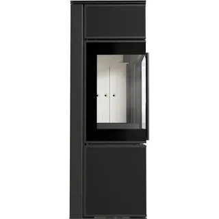 TORA/S 8 kW Ø 150 Quarzsinter Schwarz / Brennraum Weiß