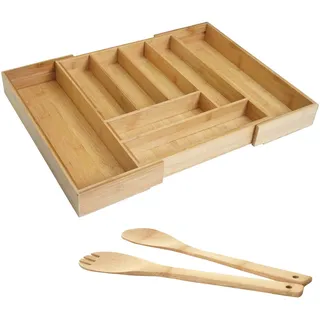 MCW Besteckkasten Holz 58 x 6 x 45 cm Braun