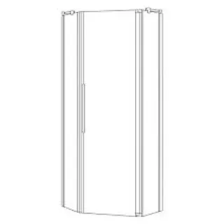 Koralle Fünfeck einflügelig myDay FPFA D707 R 100, 965-985x2000mm, VB32810020DA1, Duschkabine: Rahmen: Silber poliert, Glas: ESG
