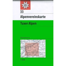 DAV Alpenvereinskarte 33 Tuxer Alpen 1 : 50 000 Wegmarkierung
