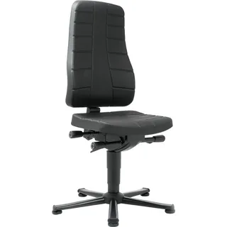 Bimos Arbeitsdrehstuhl Highline mit Gleitern Integralschaum Höhe 450-600mm - 9640-2000 - Schwarz