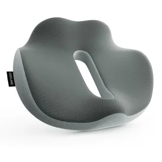 COSYLAND Sitzkissen Ergonomisch in Wellenform - Memory Foam Stuhlkissen für Home Office & Auto - Entlastung für Steißbein & Rücken - Grau (bis 90kg)