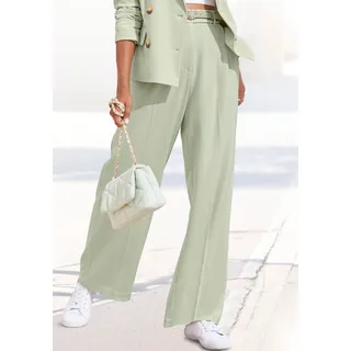 LASCANA Palazzohose im Business-Look, elegante Anzughose mit Taschen, grün