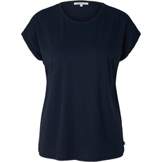 Bild Denim Damen Basic T-Shirt FLUENT Relaxed Fit blau, XXL