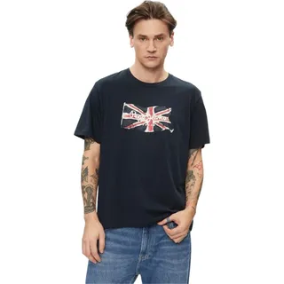 Pepe Jeans Clag Kurzarm-t-shirt L Mann L - Dunkelblau