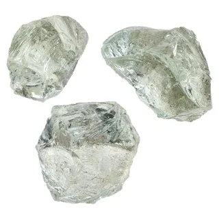 Glasbrocken Gartendekoration Glasstein Glasbruch klar transparent Glass Stone 60-100mm Glasdeko Außendeko - Transparent