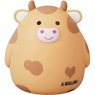 Kuh Sparschwein, Kawaii Münzschwein Hohe Kapazität Sparschwein Geschenk, Spardose Kinder Geschenk, Passend für Jungen Mädchen Zimmer Dekoration Geburtstagsgeschenk (Gelb)