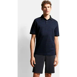 bugatti Poloshirt mit Logo-Schriftzug, blau
